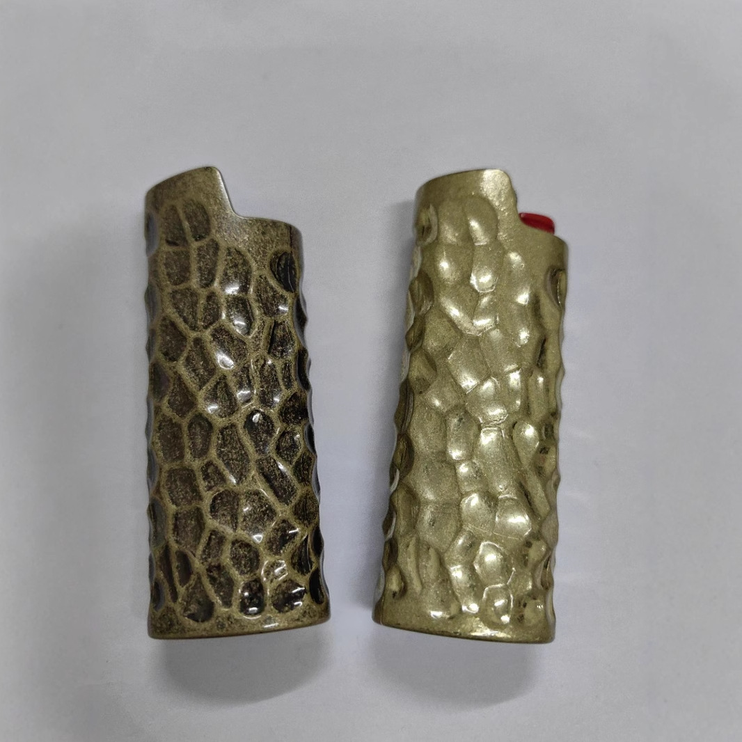 Hammer-finish Meteorite Crater Lighter Case
