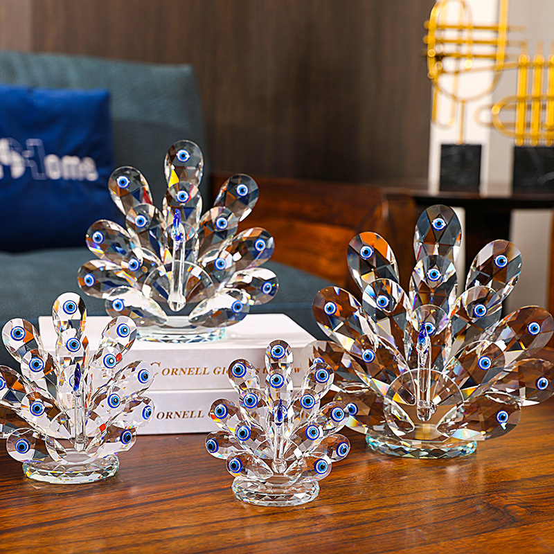 Crystal Peacock Living Room Decorative Piece