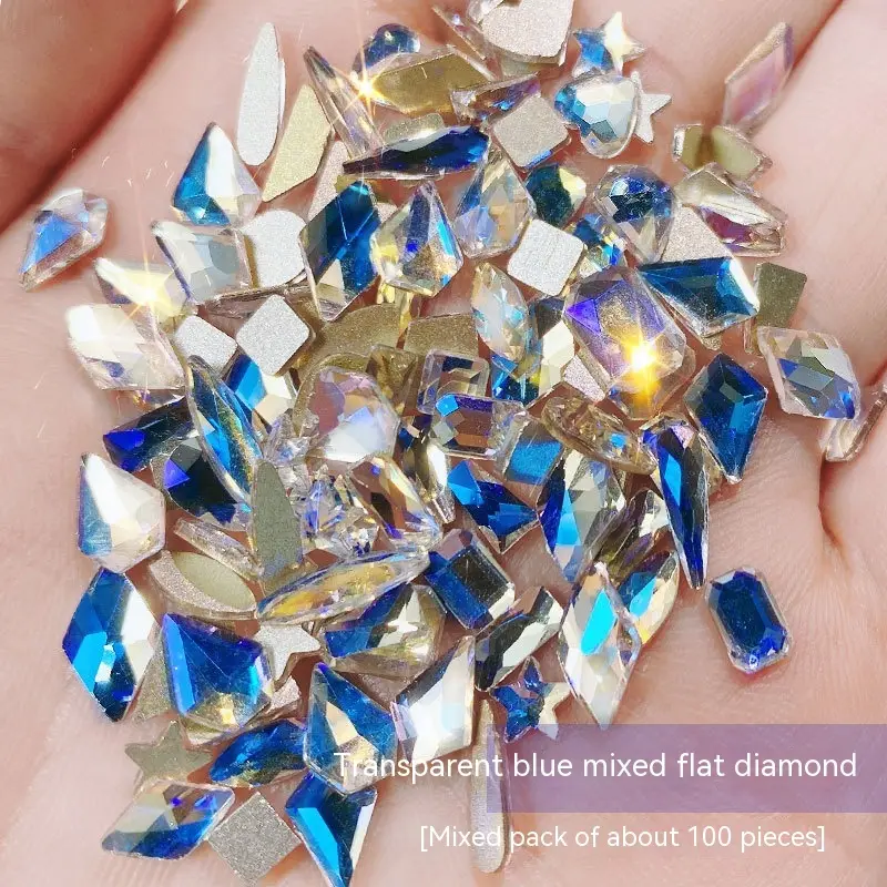 Nail Ornament Mixed 100 Aurora Diamond Phantom Shaped Diamon