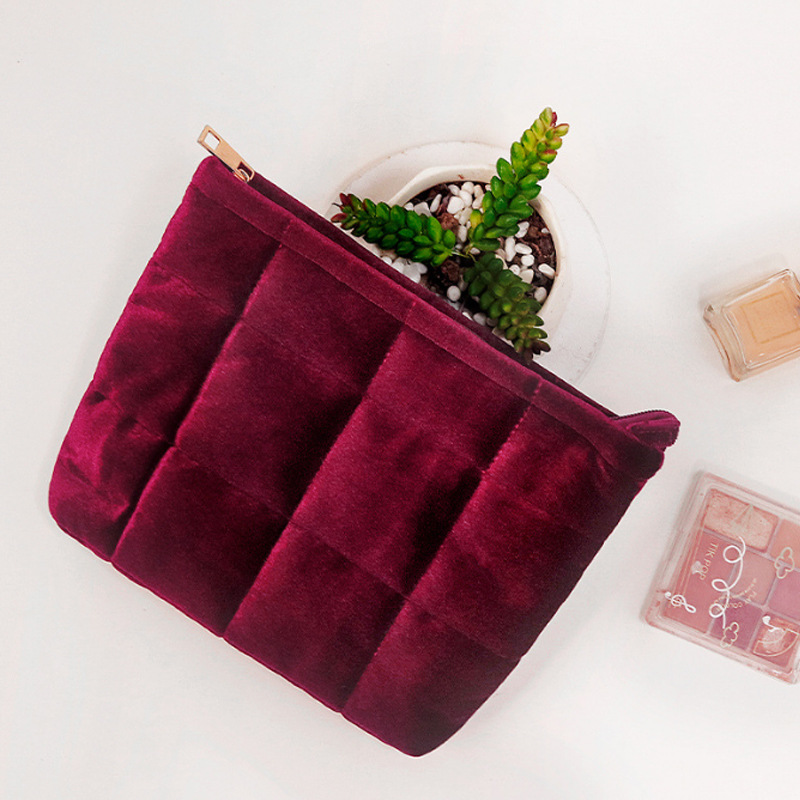 Arrival Velvet Cosmetic Bag For Storage And Toiletries