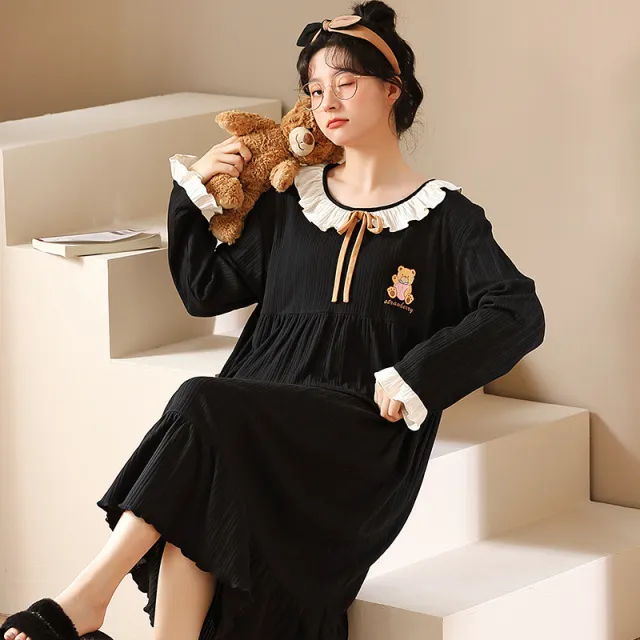 Long Sleeve Round Neck Women's Thin Dress Style 02 L - Shop at LoveMi