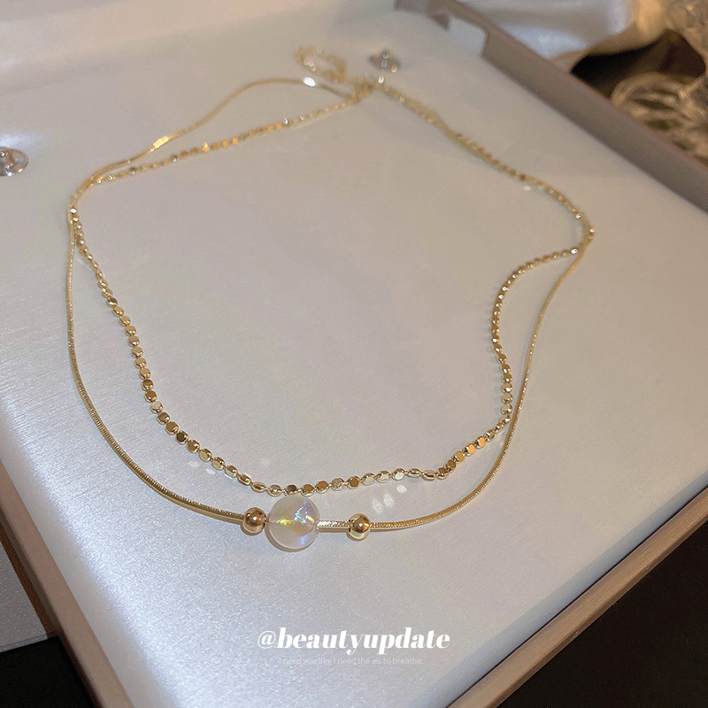 Color Light Mermaid Pearl Chain Multi-layer