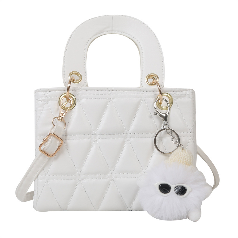 Diamond Small Bag Simple Crossbody White - Shop at LoveMi