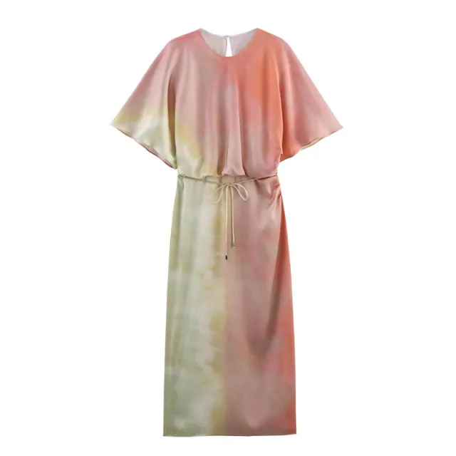 Tie dye Printed Top Midi Skirt Dress Dress S - Shop at LoveMi