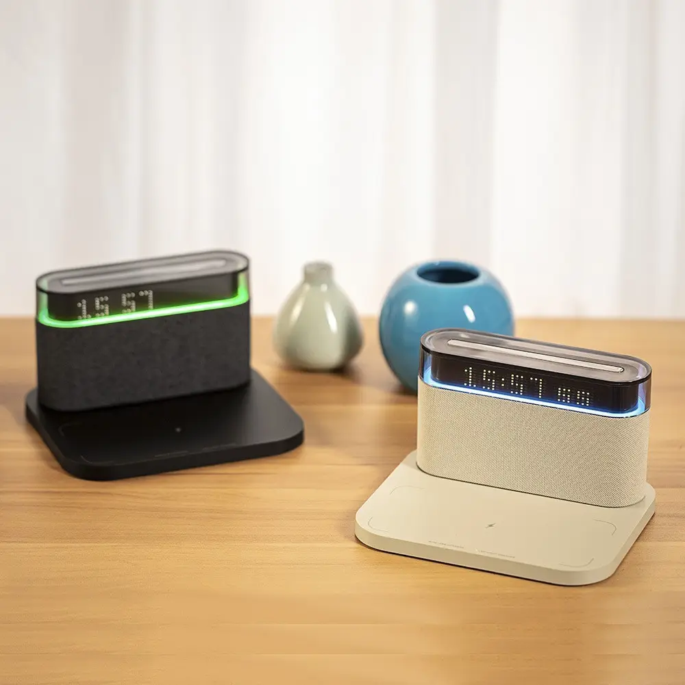 Wireless Charging Clock Night Ligh And Bluetooth