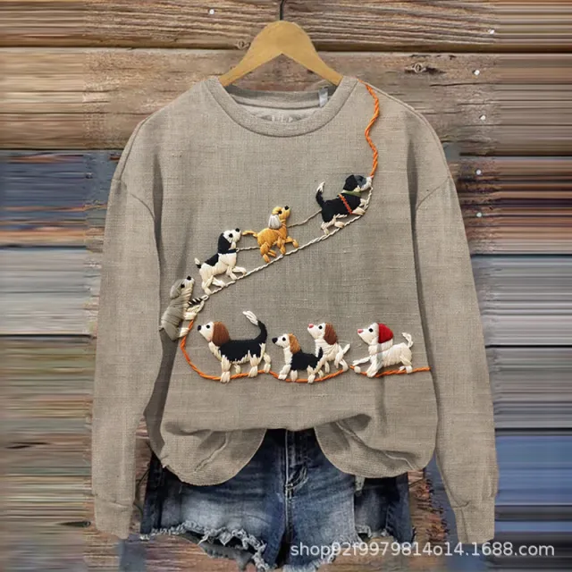 3D Animal Pattern Printed Shading Sweaters Women's Clothing 3 4T29 L - Shop at LoveMi