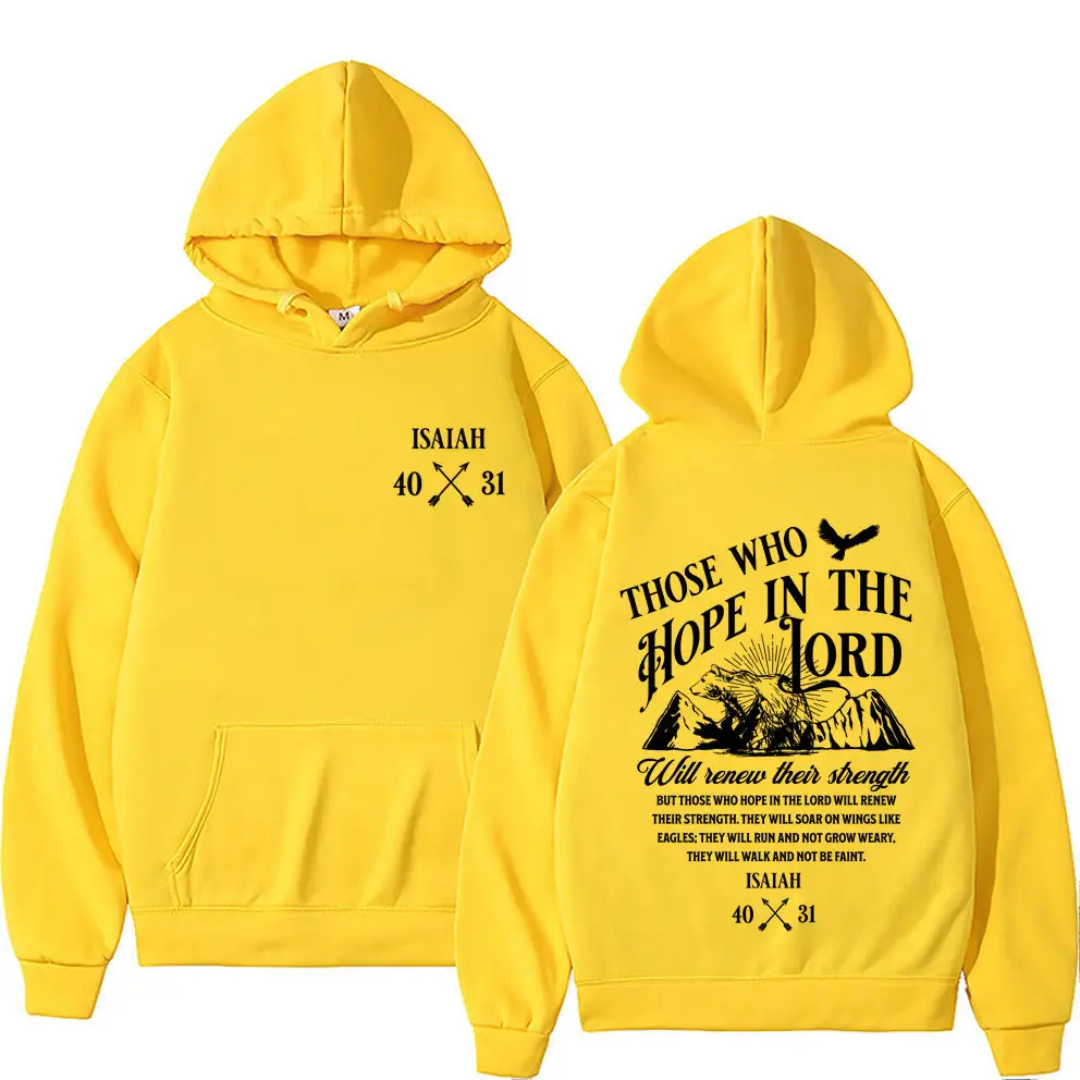 Christian Jesus Letters Print Hoodies Men Women's
