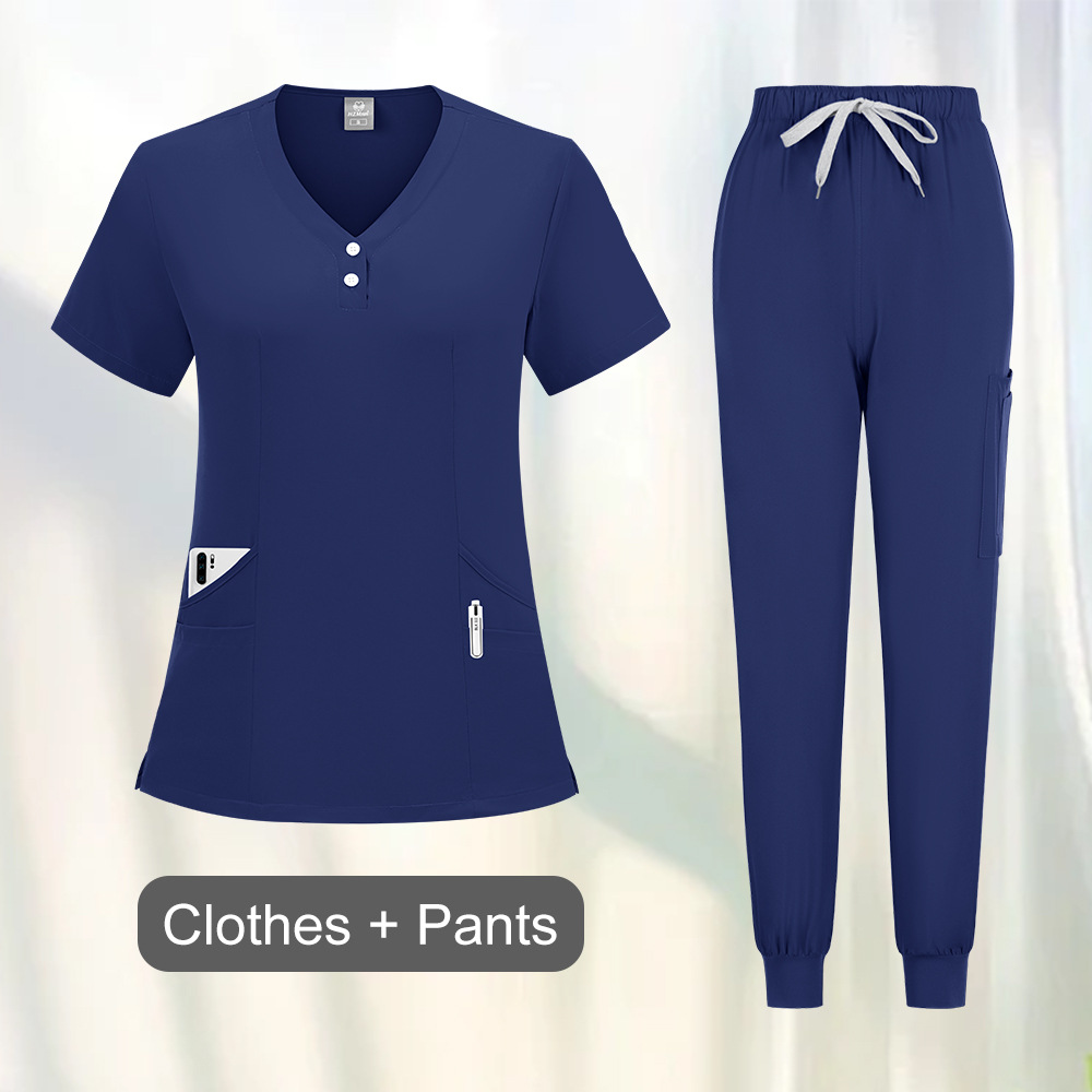 Work Uniform Scrub Top And Pants Nursing Set - Image 10