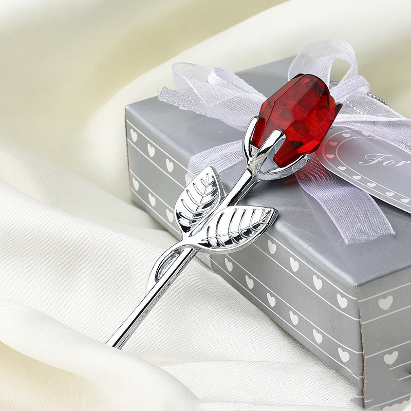 Silver Rod Red Rose