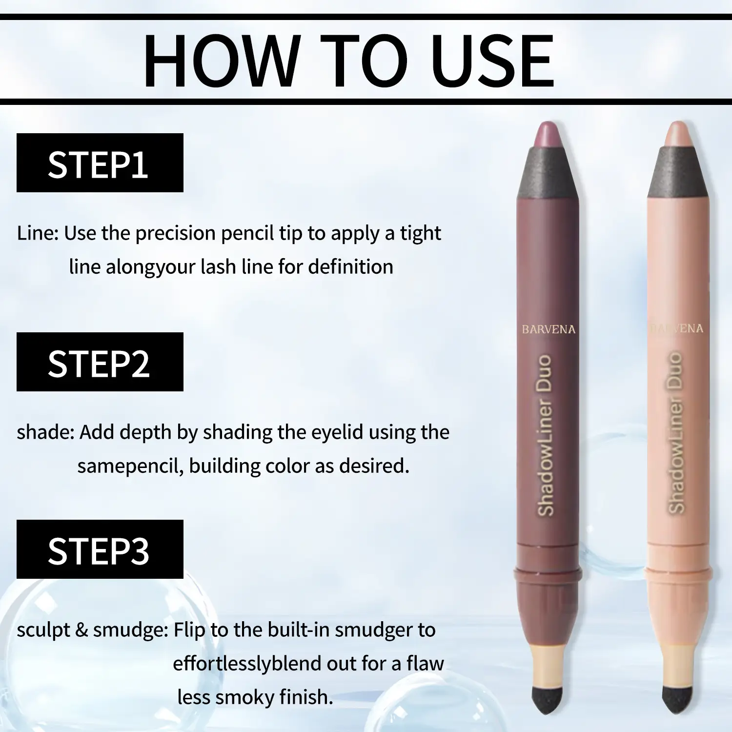 Two-in-one Eyeliner Fashionable Silky Smooth Natural Color Rendering