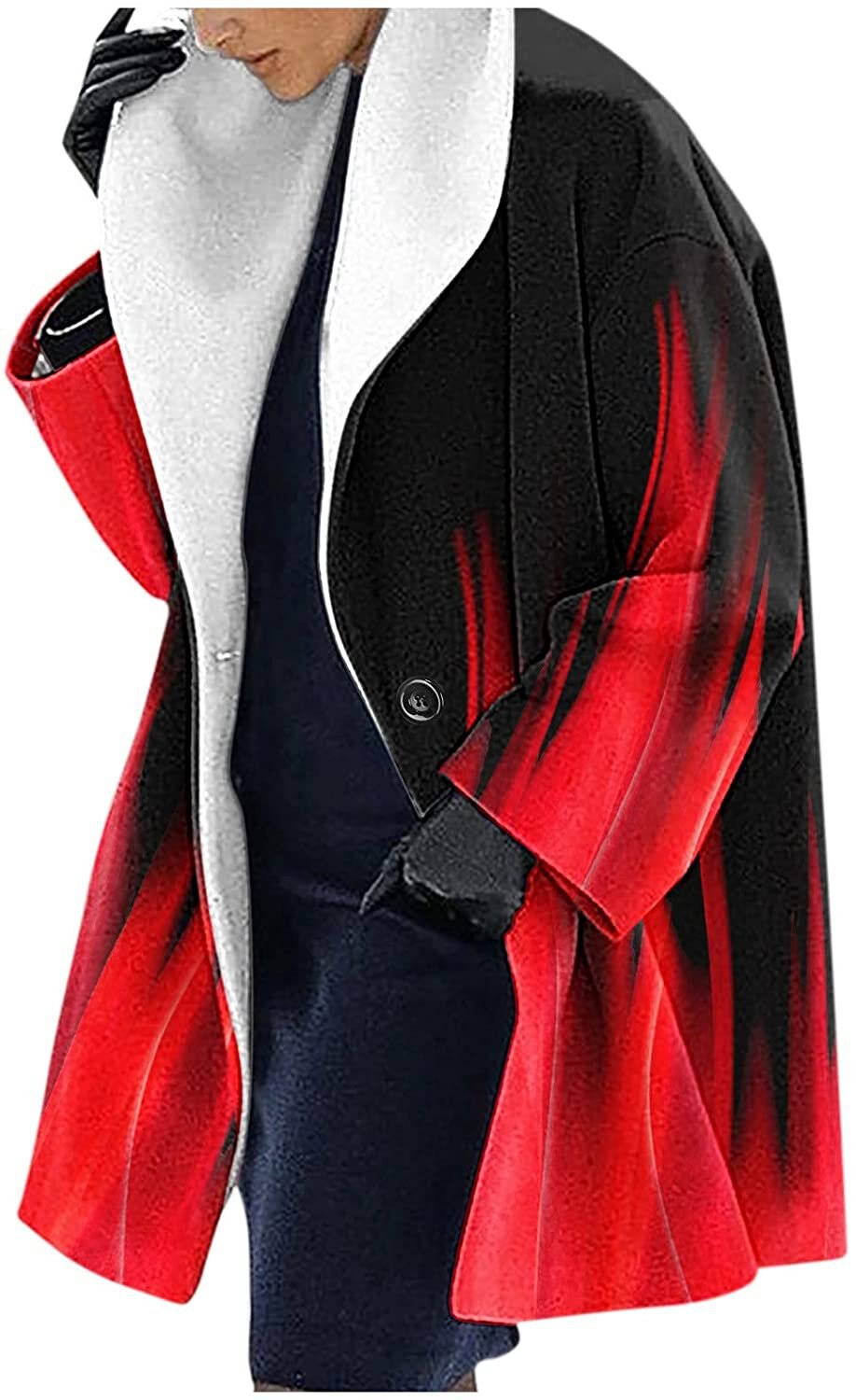 Mid-length Fall And Winter Lapels Loose Casual Hooded Coat - Image 14