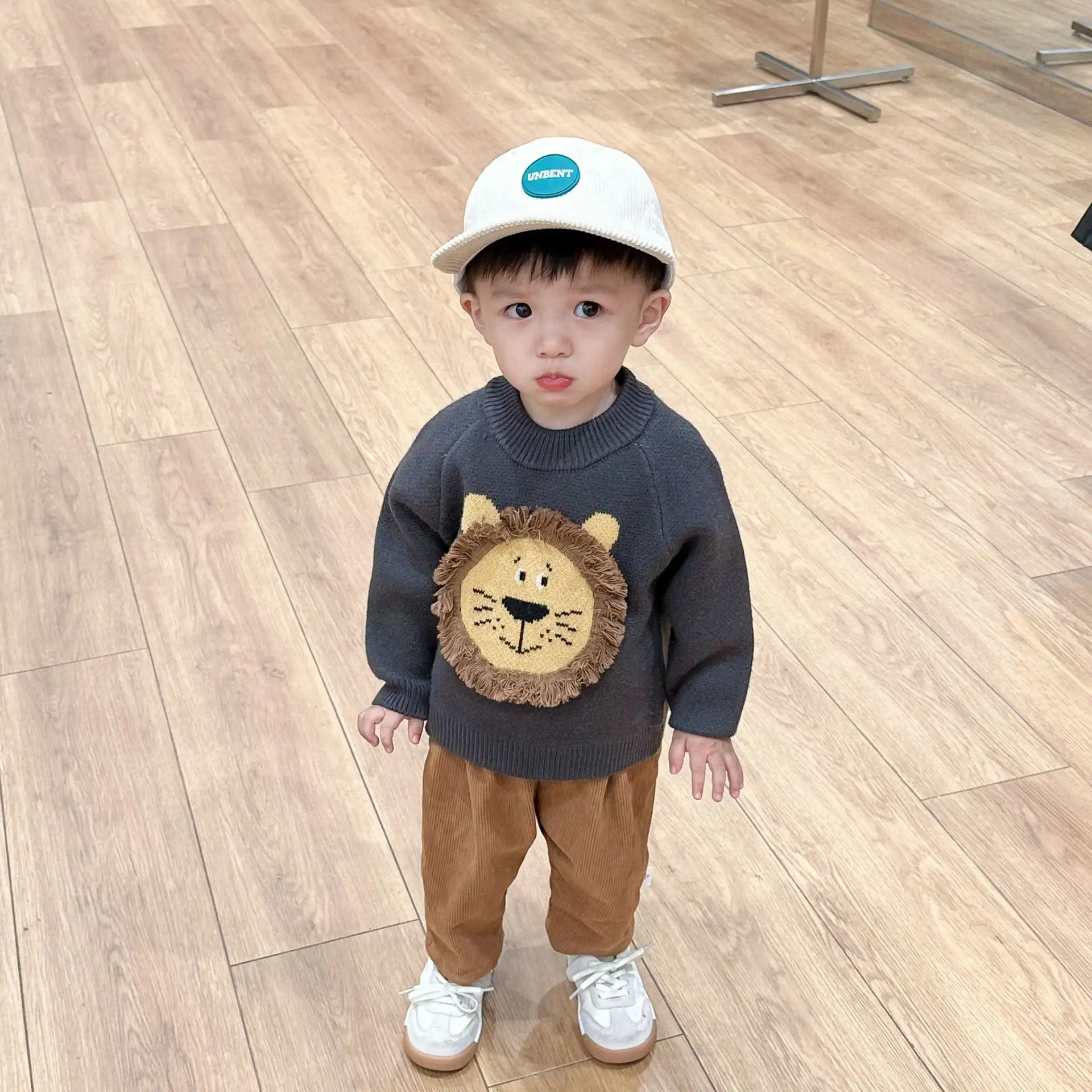 Boys' Korean Style Western Pullover Sweater