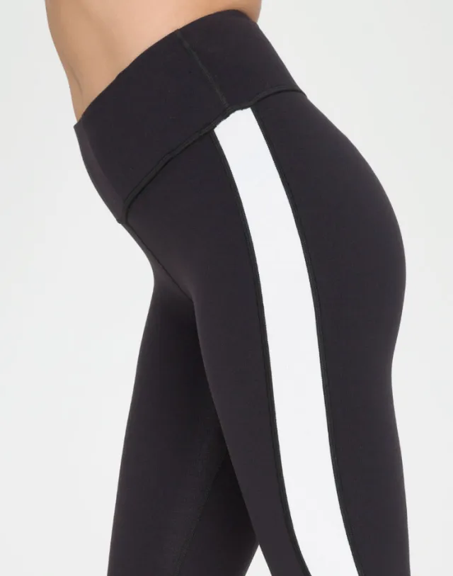Fitness Leggings Leather Strap Stitching Nine Points Yoga Pants White - Shop at LoveMi