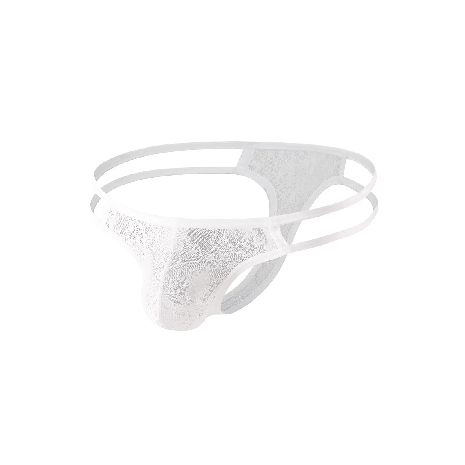 Men's Lace Underwear Sexy Pair Belt Hollow Out See Through