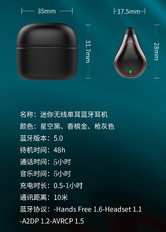 Mini Bluetooth Invisible In-ear Wireless Sports Headset - Image 4