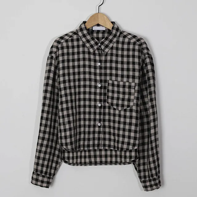 Long Sleeve Short All match Casual Cardigan Gray And Black - Shop at LoveMi