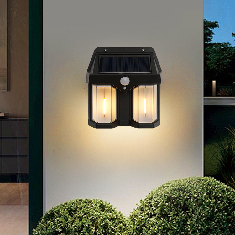 Title 7, Zonne-buitenlamp voor tuin, wanddecoratie, wolf...