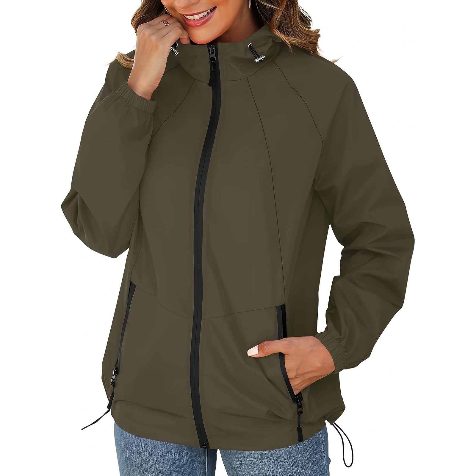 Zippered Hooded Lightweight Outdoor Windproof Jacket