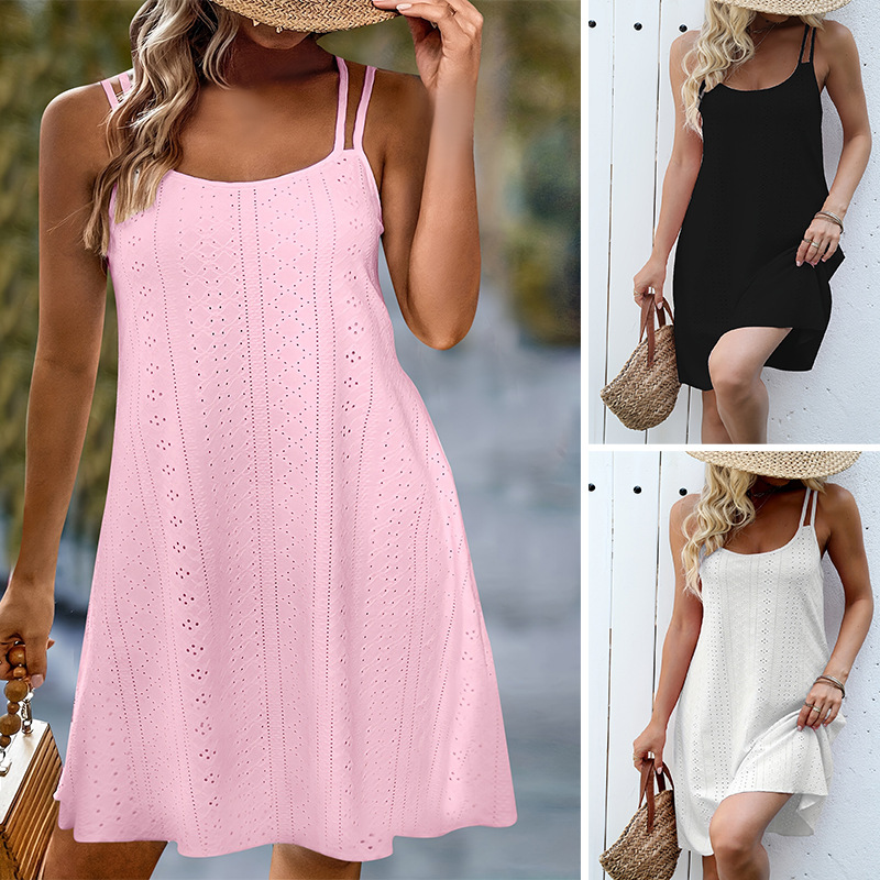 Graceful And Fashionable Level Sense Sling Gentle Dress