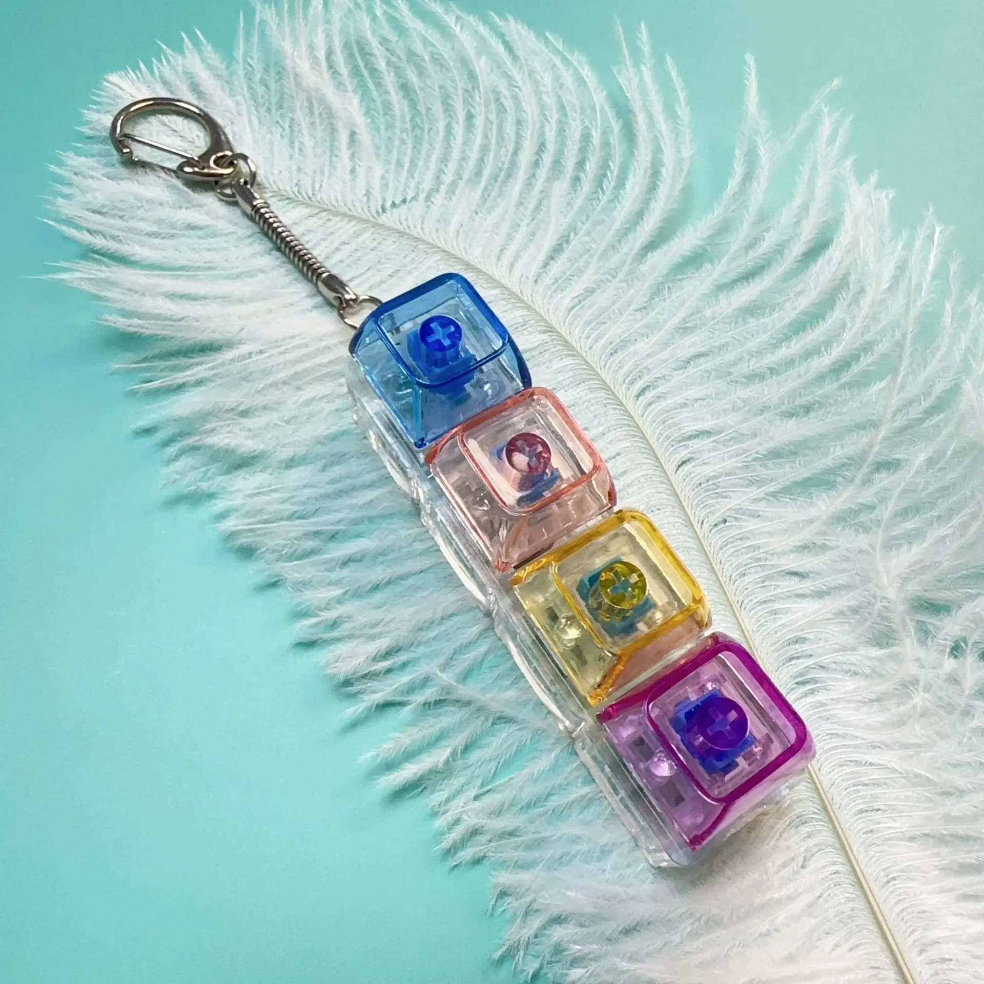 Decompression PC4 Key Mechanical Keyboard Keychain Vent