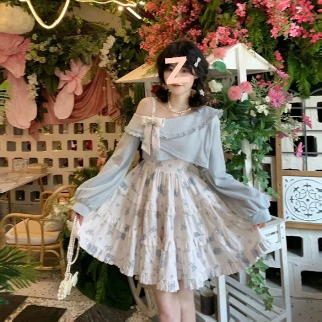 Autumn And Winter Lolita Dresses College Style Floral Floral - Shop at LoveMi