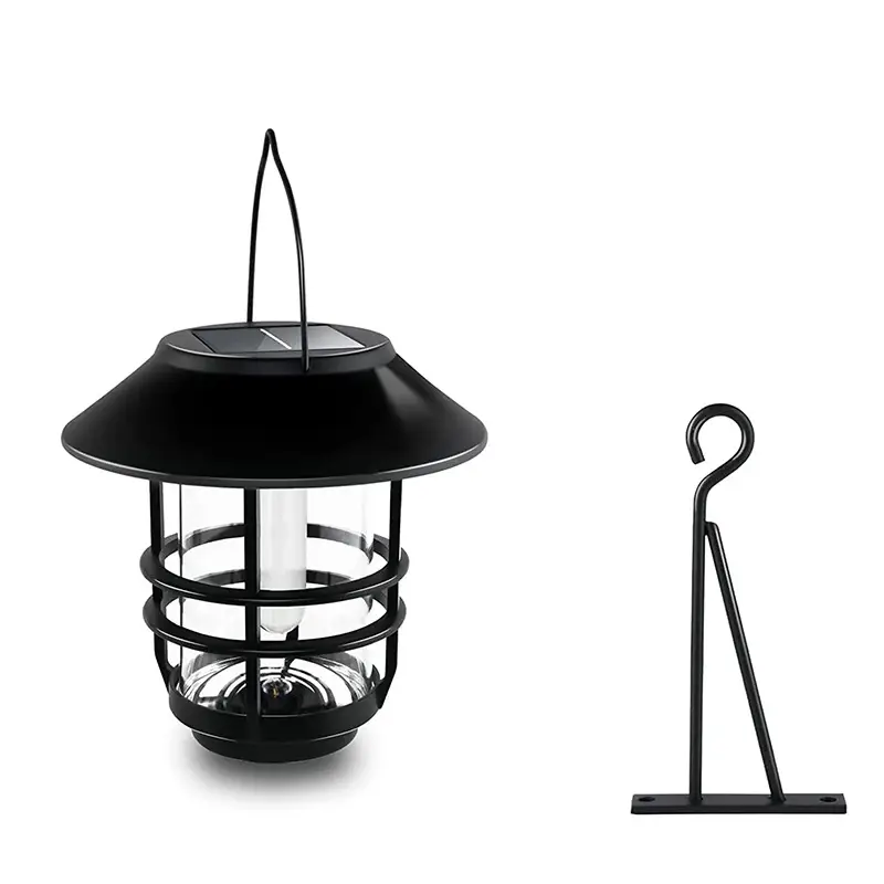 New Solar LED Outdoor Garden Glass Wall Lamp