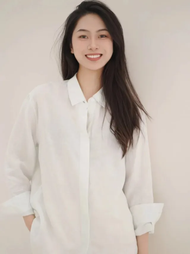 Linen Plain Cloth Blue Dyed Loose Shirt White Tea White - Shop at LoveMi