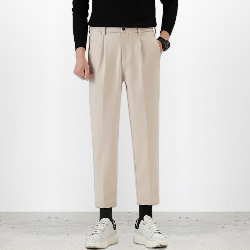 Men's Fleece-lined Thickened Ankle-length Pants