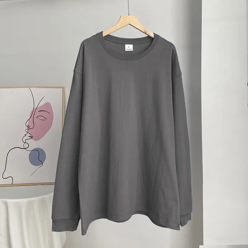Women's Cotton With Threaded Cuffs T-shirt - Dark Grey