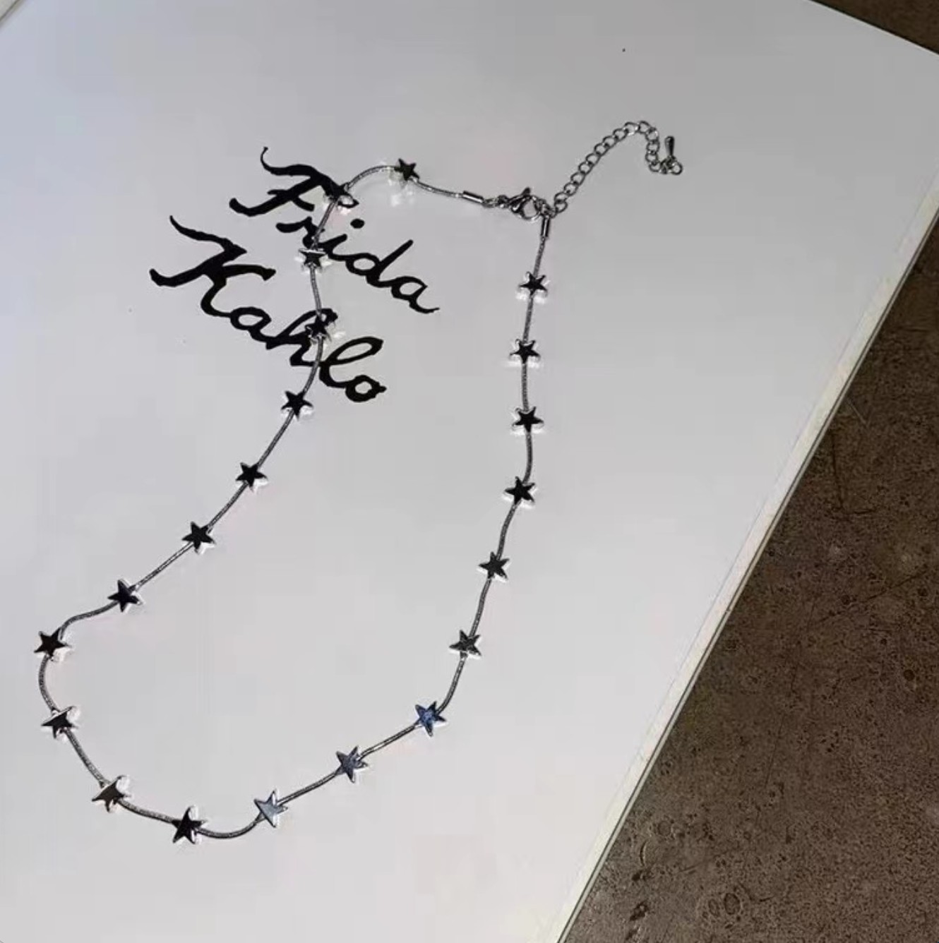 Special-interest Design Y2g Five-pointed Star Love Necklace Female Twin Thin Chain Sweet Cool Hot Girl Titanium Steel