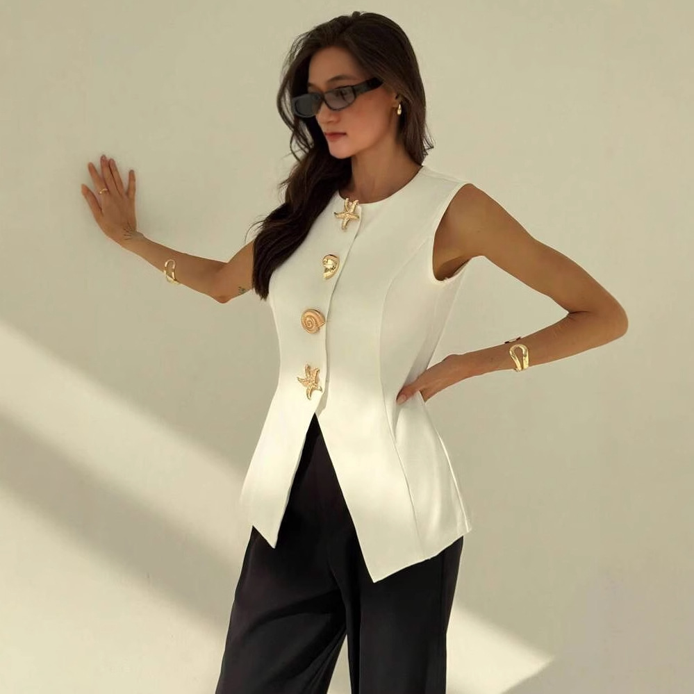 New British Artistic Temperament V-neck Vest Vest Loose All-matching