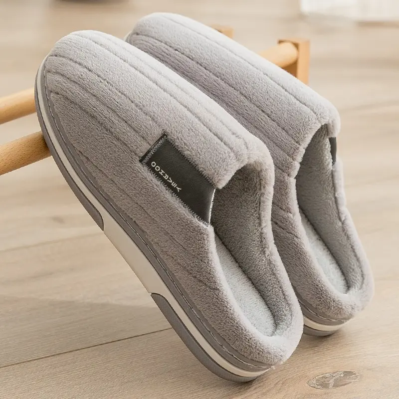 Men's Cotton Slippers, Winter Anti-slip Indoor Extra