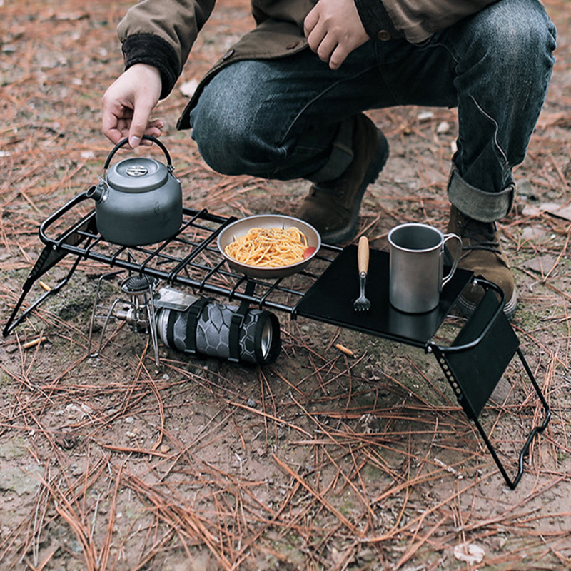 Outdoor Retractable And Adjustable Height Metal Folding Table - Image 4