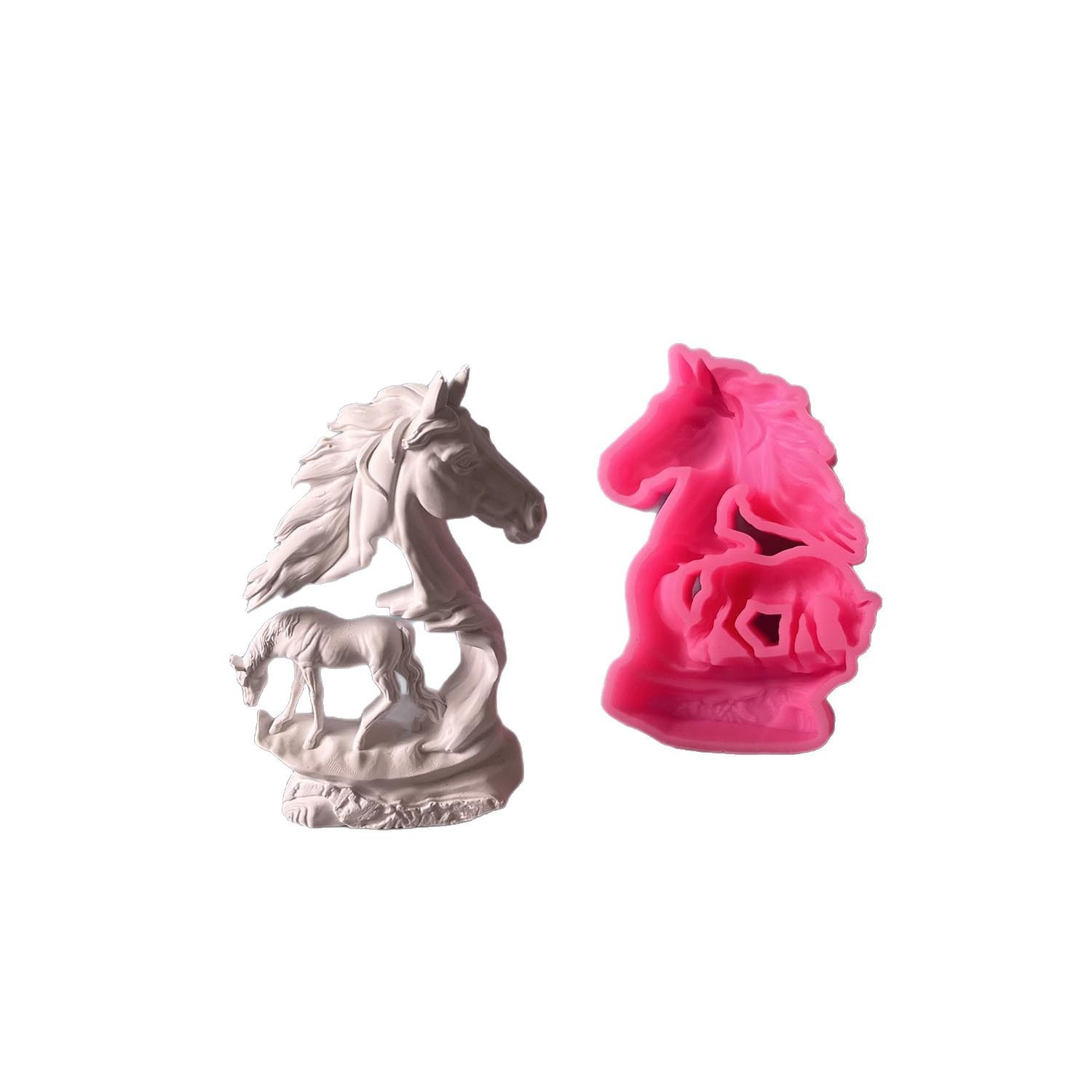 Galloping Horse Table Decoration Plaster Cement Mold