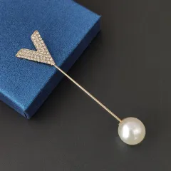 Long And Simple Anti-exposure Ornament Fixed Brooch - Gold - View 1