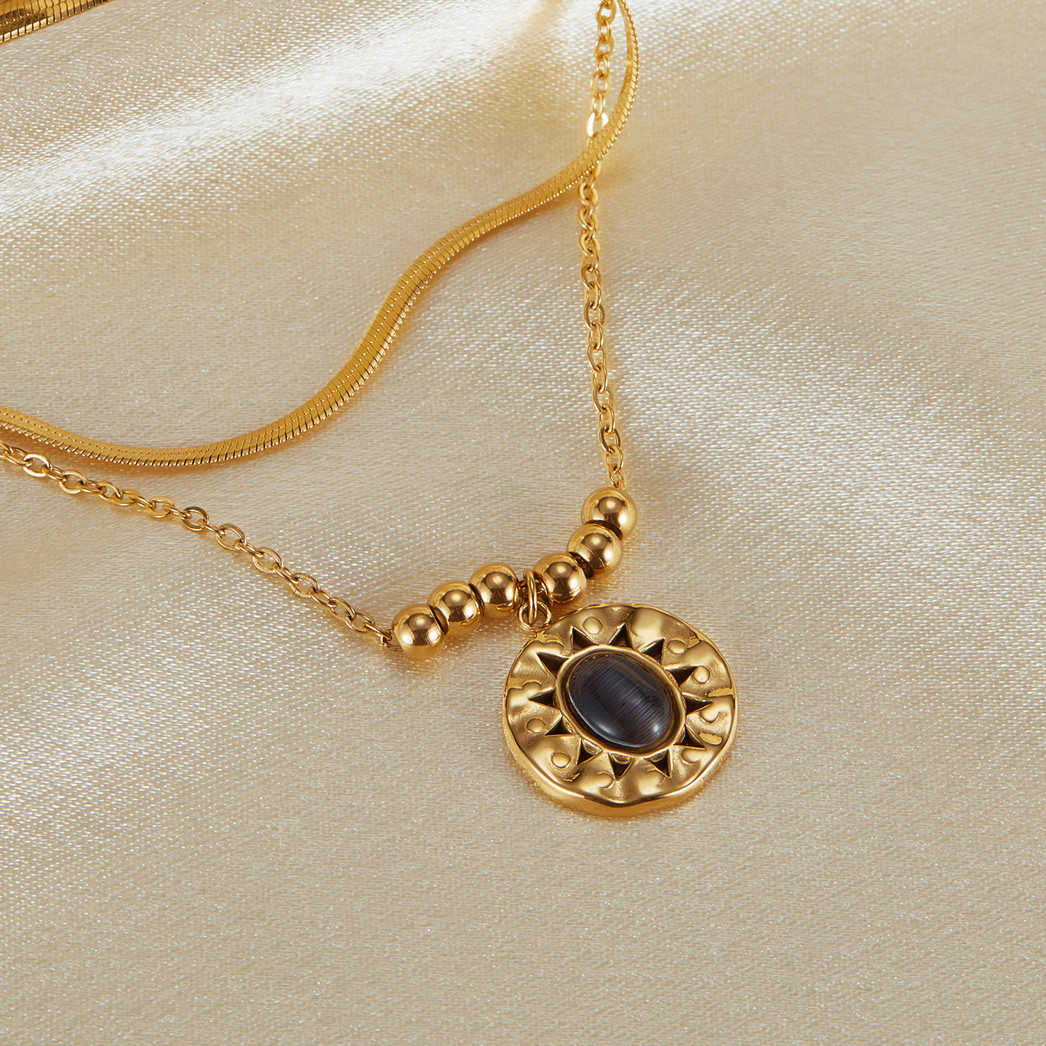 Retro Stainless Steel Geometric Pendant Fashion Personality All-match