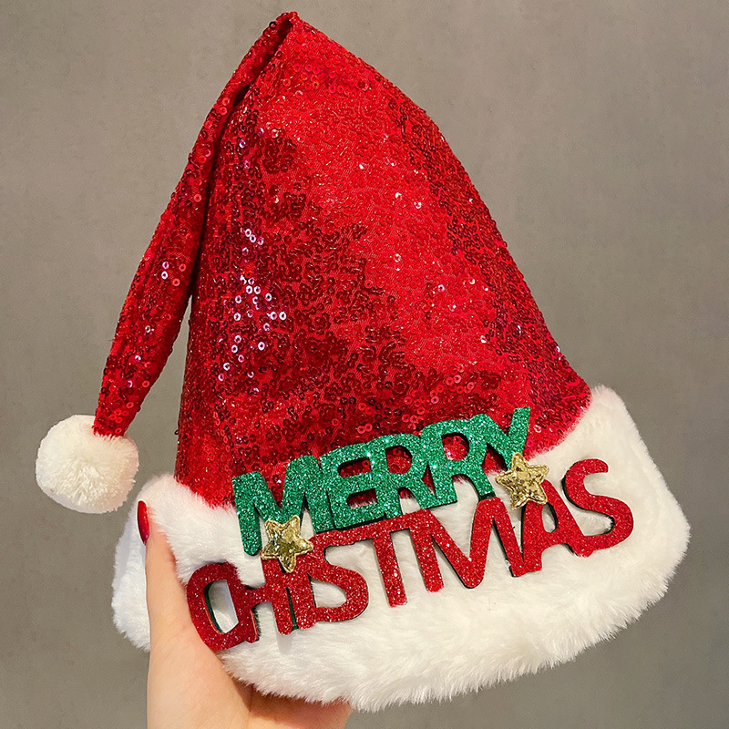 Alphabet Sequins Christmas Hat