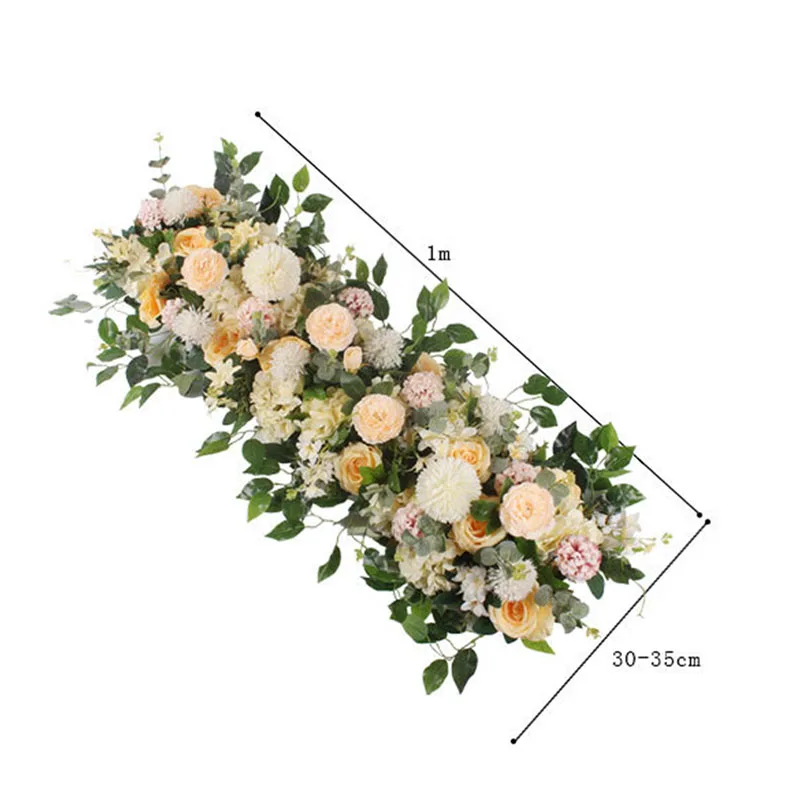 Flone Artificial Silk Rose 50cm Wedding Flower Row Flower String Wedding Road Lead Scenes Layout Party Festival DIY Decoration (30)