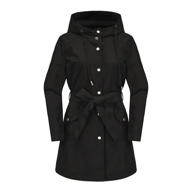 Spring And Autumn New Hooded Waterproof Coat Containing Belt Thin Black - Shop at LoveMi