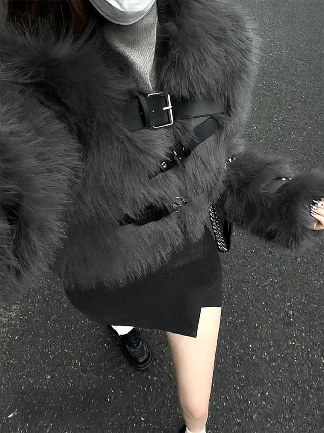 Women's Fashion Short Fashionable Jacket Dark Gray - Shop at LoveMi