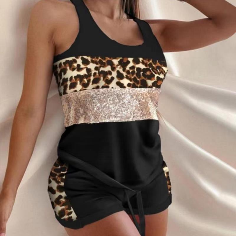 Women's Two piece Multicolor Printing Shorts Suit Multicolor - Shop at LoveMi