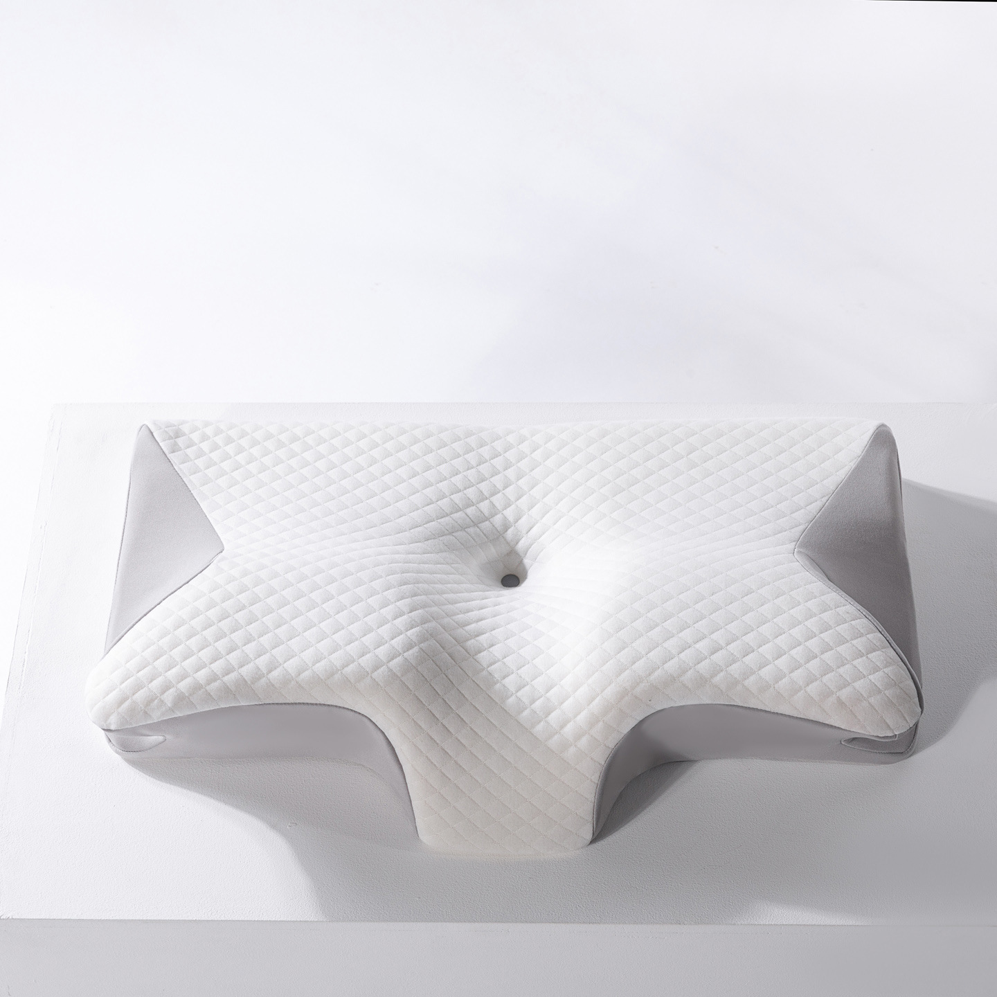 Slow-Rebound Horn-Shaped Memory Foam Pillow With Pressure Relief