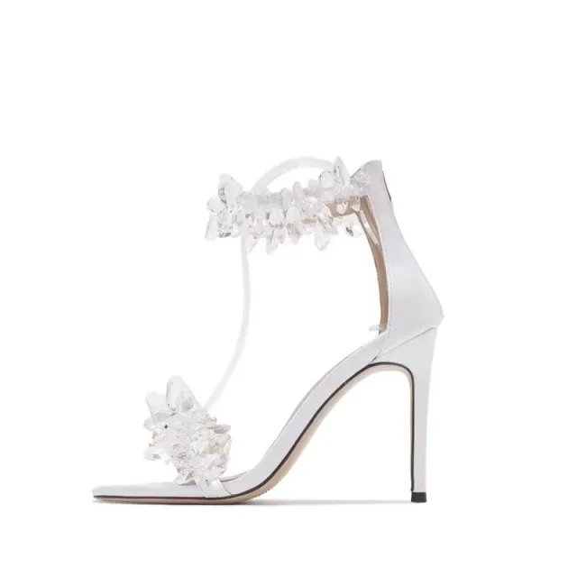 Fairy Style Ankle strap Stilettos High Heels White - Shop at LoveMi