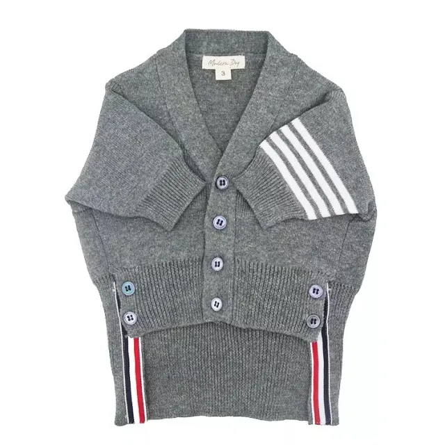 Pet Dog Clothes Cardigan Sweater Gray - Shop at LoveMi