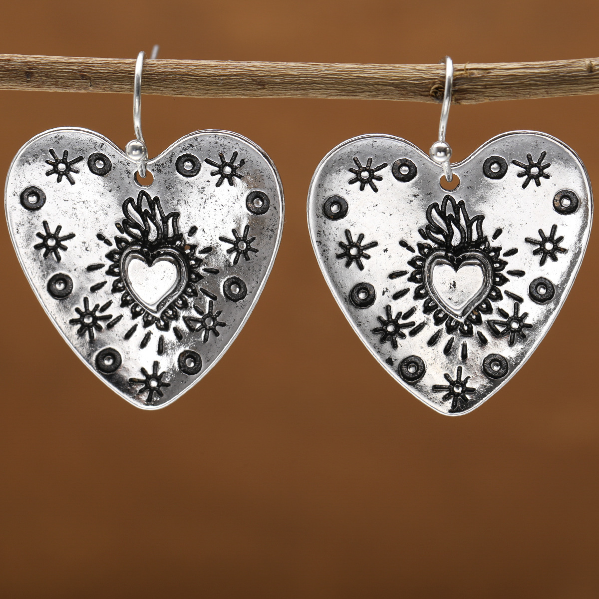 Bohemian Heart Pendant Earrings For Women product image