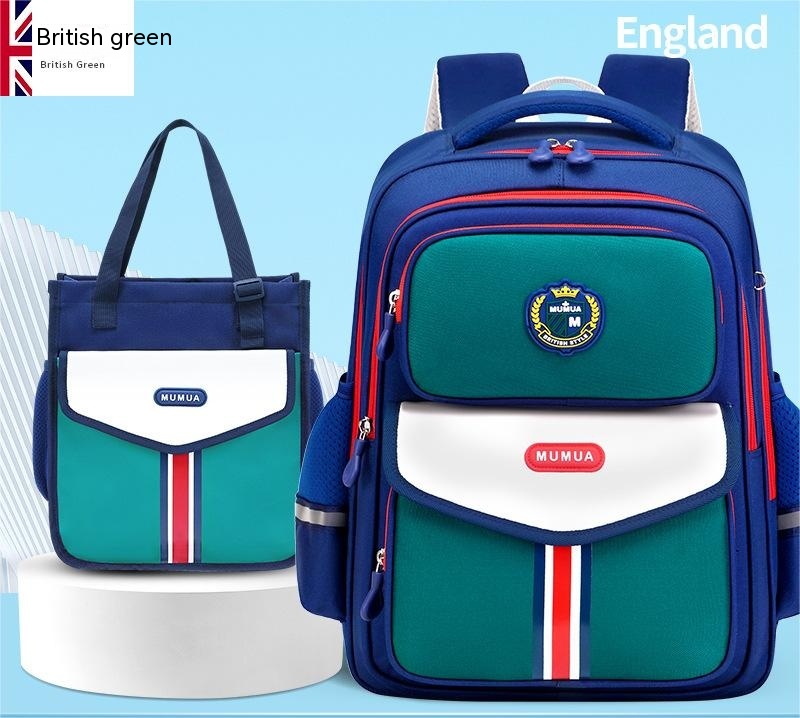 Primary School Student Waterproof Spine Protection Waist Support Large Capacity Backpack Oxford Cloth For Boys And Girls - Image 30