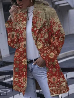Autumn And Winter New Women's 3D Printed Ethnic Style Long Sleeve Top - G76Z429-Xs - View 1