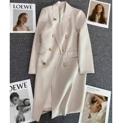 Loose Korean Style Leisure College Style Coat - Beige - View 1