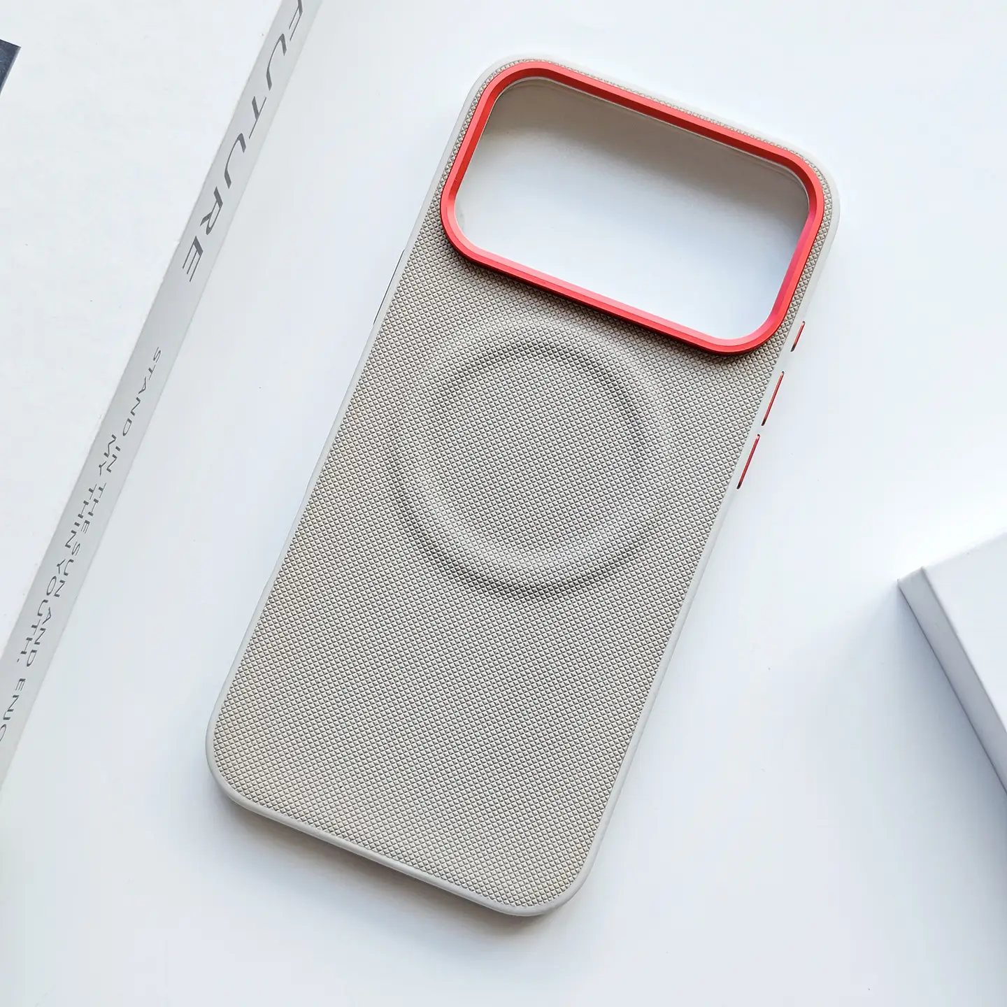 Artificial Leather Slim-ring Magnetic Adsorption Drop-resistant Phone Case