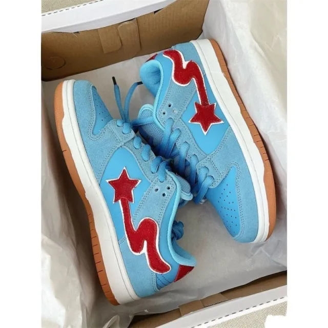 Couple Casual Shoes Ins Trendy Niche Color Matching Meteor Board Shoes For Women Blue - Shop at LoveMi
